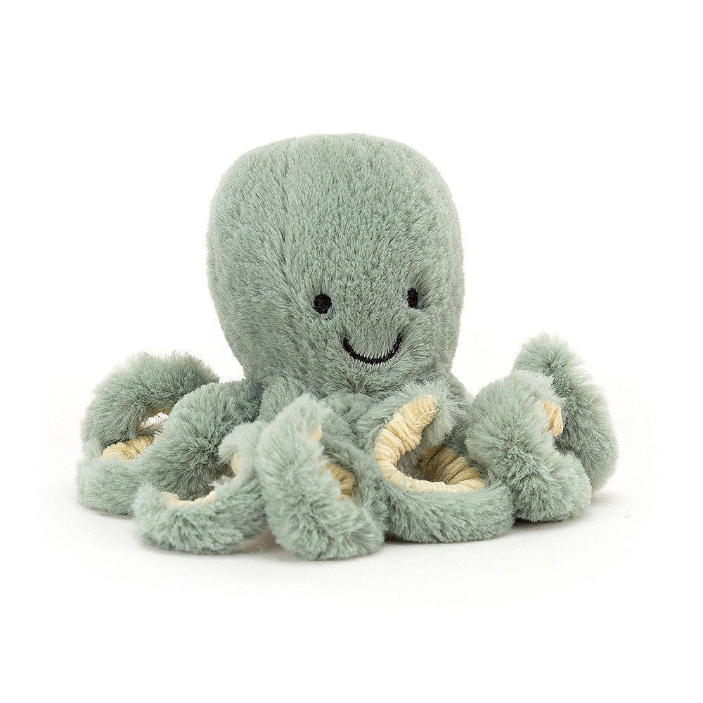 Jellycat Odyssey Octopus is a gorgeous sea moss green little guy with eight curly, cordy arms - perfect for cuddles and snuggles!