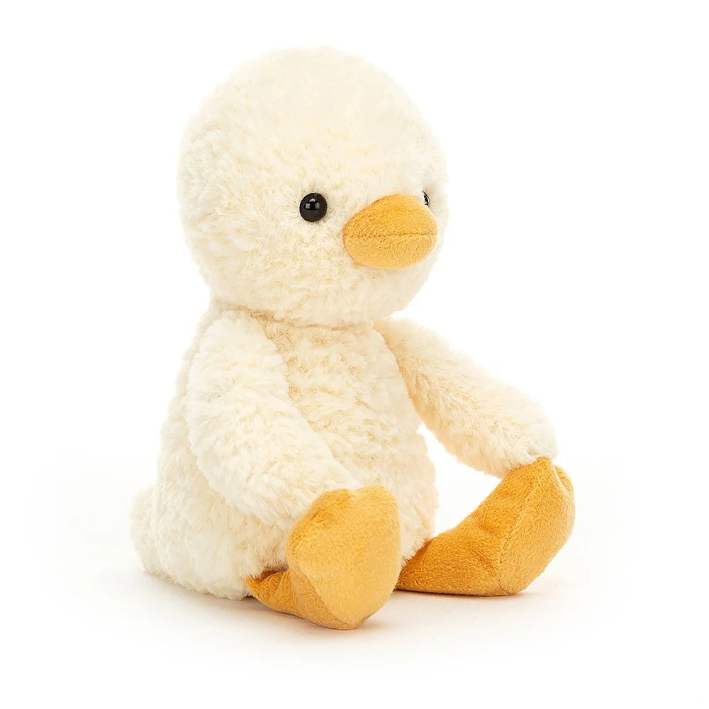 Jellycat Tumbletuft Duck - a gorgeous fluffy chick full of happiness! TUM3D Sold by Say It Baby Gifts