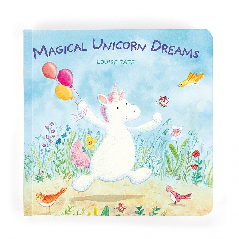 Jellycat Unicorn Dreams Board Book BK4UUK Say It Baby Gifts