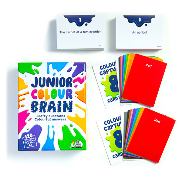 Junior Colourbrain With 120 colourful questions - it's a fantastic game with specially designed questions for kids.
