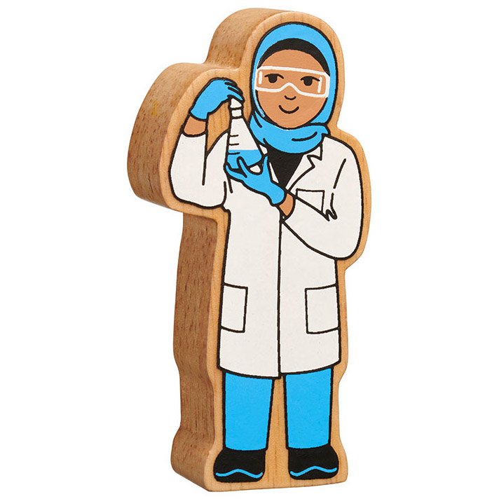 This colourful Lanka Kade Scientist Wooden Toy Figure is perfect for little hands, it's ideal for story sacks, stacking and imaginative play! Sold by Say It Baby Gifts
