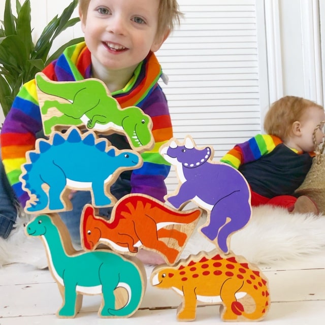 Lanka Kade Dinosaur Figures (Set of 6) - great for stacking and sorted