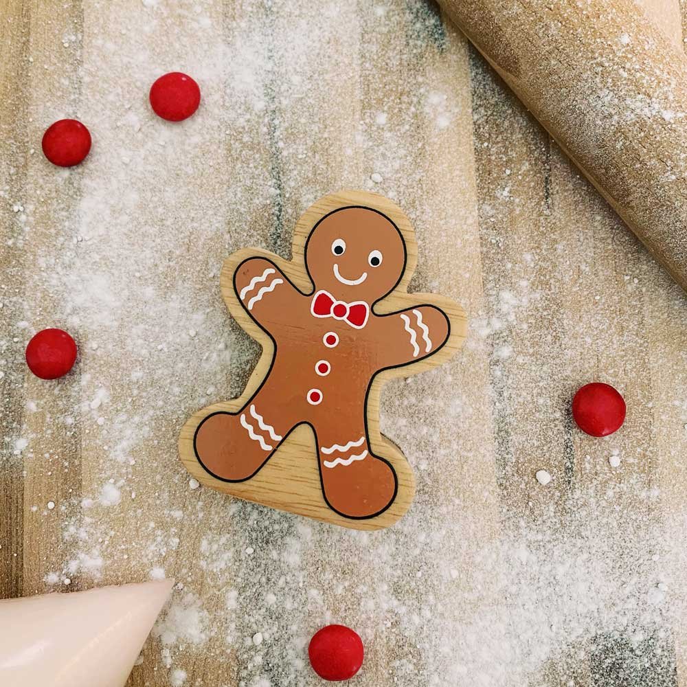 Lanka Kade Gingerbread Man Wooden Toy.  Say It Baby Gifts