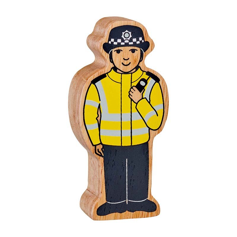 This colourful Lanka Kade Policewoman Wooden Toy Figure is perfect for little hands, it's ideal for story sacks, stacking and imaginative play! Sold by Say It Baby Gifts