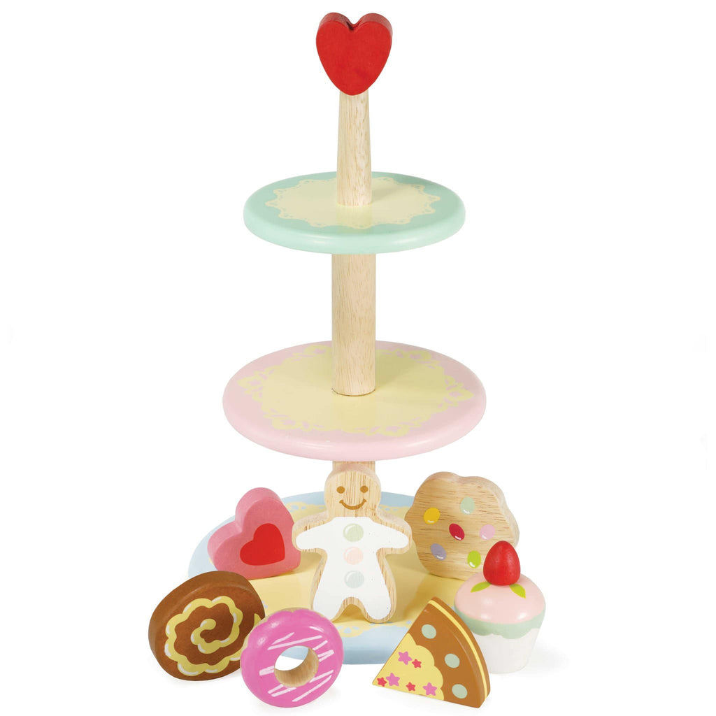 Le Toy Van Three Tier Cake Stand - Approx size - 22 x 22 x 36cm. Suitable for age 2 +