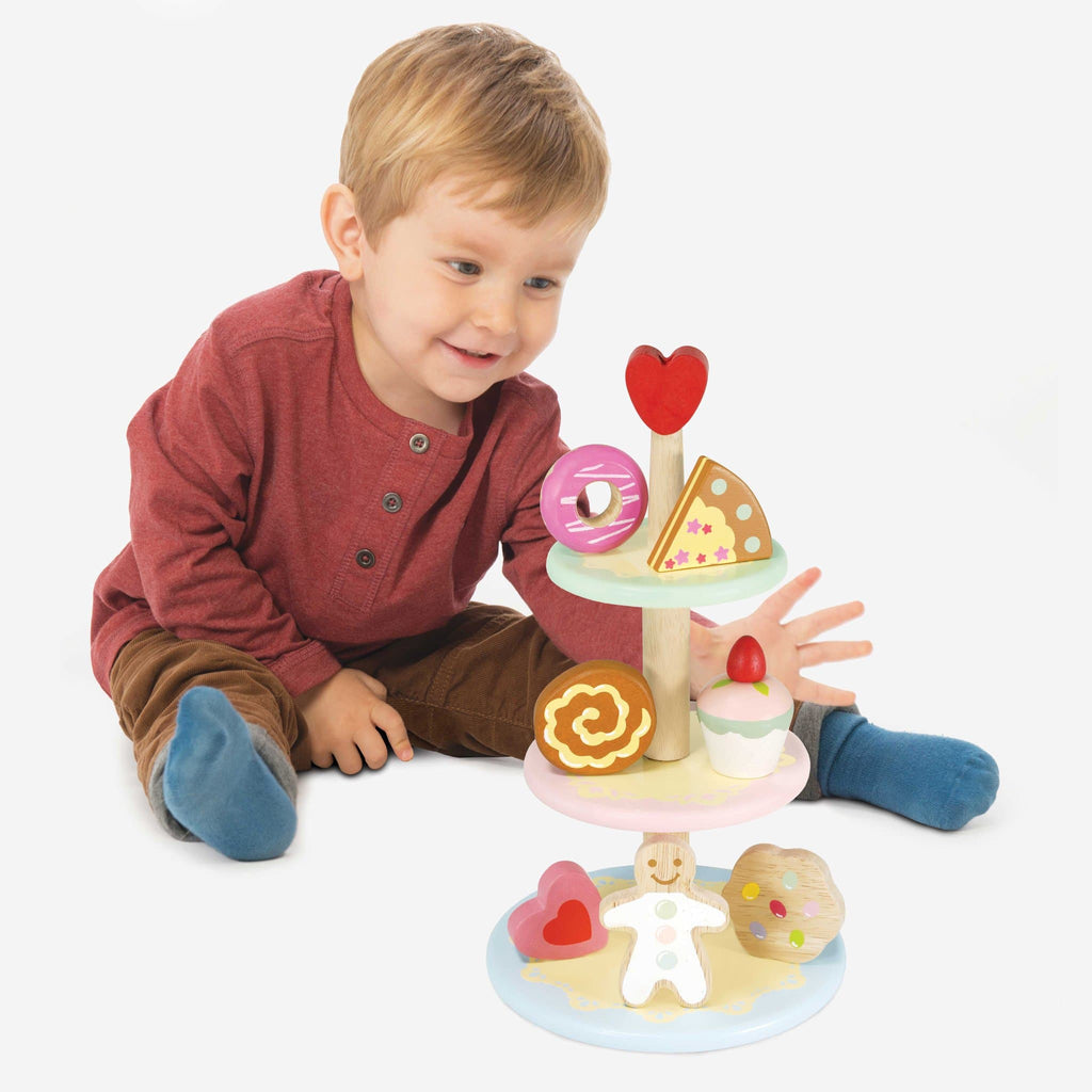 Le Toy Van Cake Stand Made from durable, sustainable rubberwood, this allows long lasting fun, whilst caring for our planet