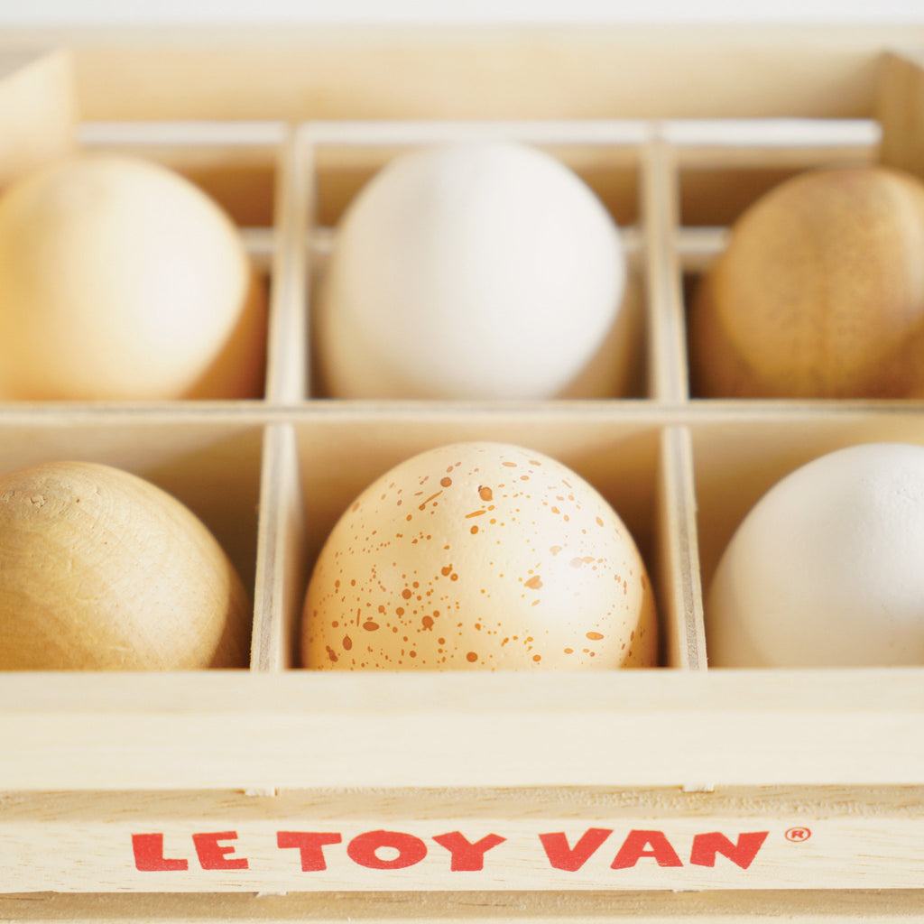 Half a dozen farm eggs please! This Le Toy Van Egg Crate is a brilliant imaginative gift for young children.