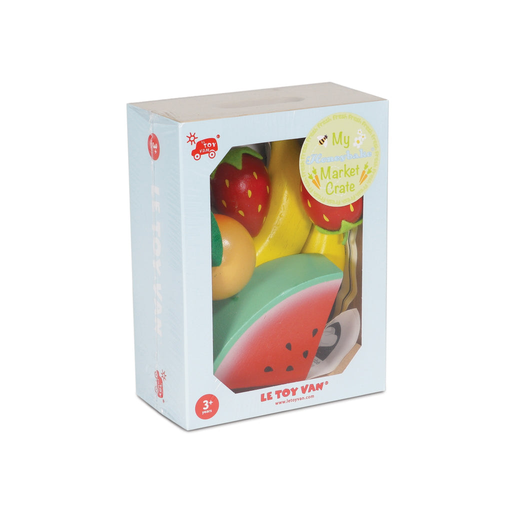 Le Toy Van Fruit Crate - Made from durable, sustainable rubberwood, this allows long lasting fun, whilst caring for our planet