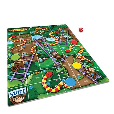 Orchard Toys Jungle Snakes & Ladders Mini Game - game