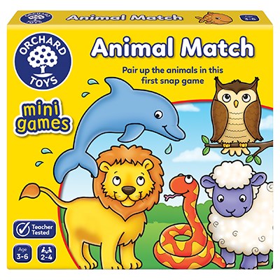 Orchard Toys Animal Match Mini Game -  pair up animals in this cute mini game! Sold by Say It Baby Gifts