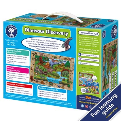Orchard Toys Dinosaur Discovery Jigsaw - Puzzle size 60.5 x 41cm.