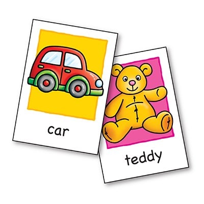 Orchard Toys Flashcards Flashcards include a wide variety of words, from simple three-letter words to more complex five-letter words.
