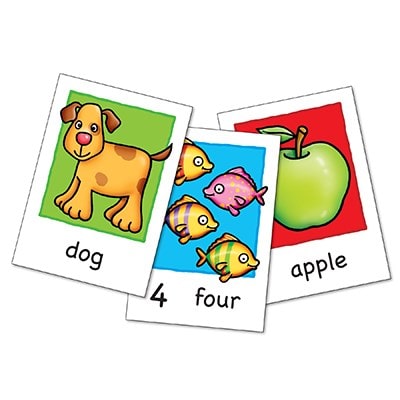 Orchard Toys Flashcards Featuring a diverse range of topics, including animals, food, objects, clothing, plants and weather, these flashcards are designed for children aged 3-7 