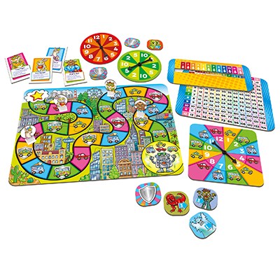 Orchard Toys Times Tables Heroes  - practice times tables from 2 to 12 in a fun way with this super imaginative, super hero board game! Sold by Say It Baby Gifts