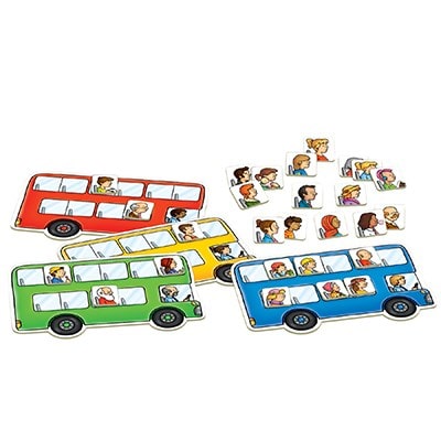 Designed for children aged 4-8 and for 2-4 players.  Bus Stop Game by Ocrhard Toys