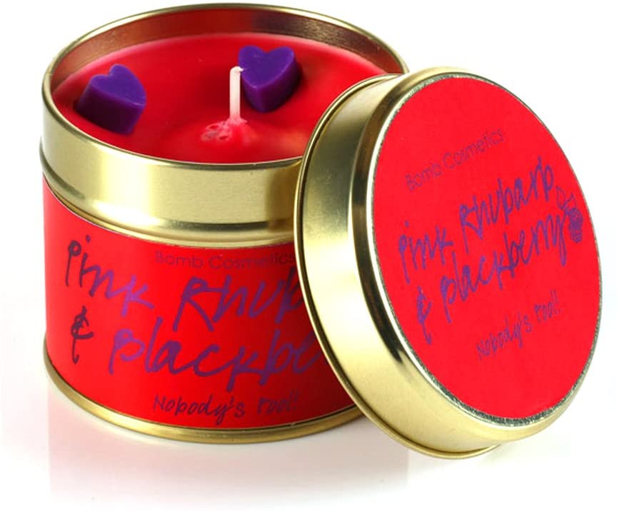 Pink Rhubarb and Blackberry Tin Candle - Say It Baby 