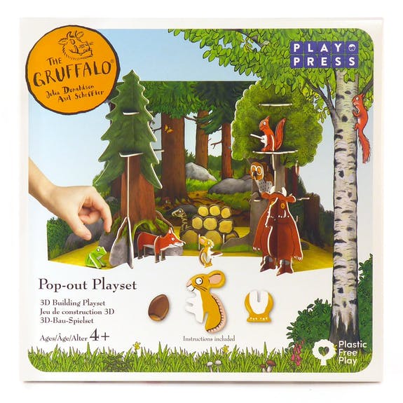 The Gruffalo Eco-Friendly Pop Out Playset. Flat packaged