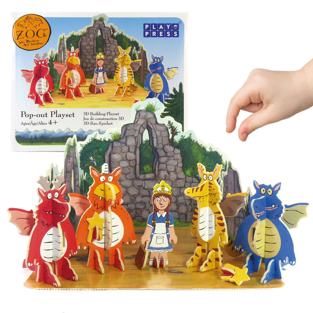 Based on the bestselling children's book, this fantastic Zog Eco-Friendly Pop Out Play Set by Playpress features Zog, his classmates and Princess Pearl. Plastic Free. Say It Baby Gifts