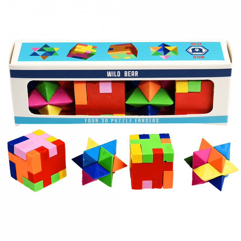 Wild Bear 3d Puzzle Erasers by Rex London. Sold by Say It Baby Gifts. Stationery Gifts