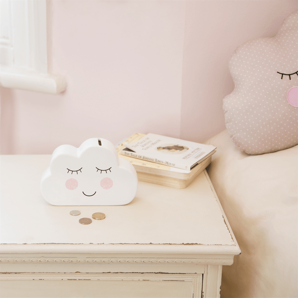 Cloud Shaped Money Box - This lovely first money box from Sass & Belle is a beautiful gift for a new baby's room.
