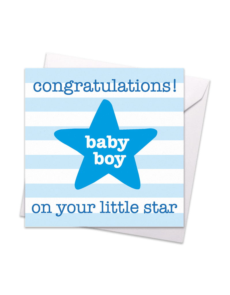 Little Star Baby Boy Card - Say It Baby 