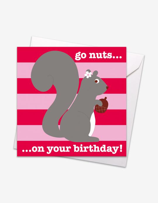 Toby Tiger Squirrel Birthday Card