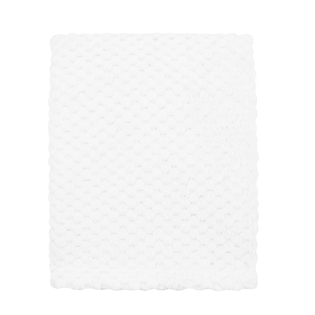 Say It Baby Traditional Baby White Clothes Bouquet - soft waffle wrap blanket in bouquuet