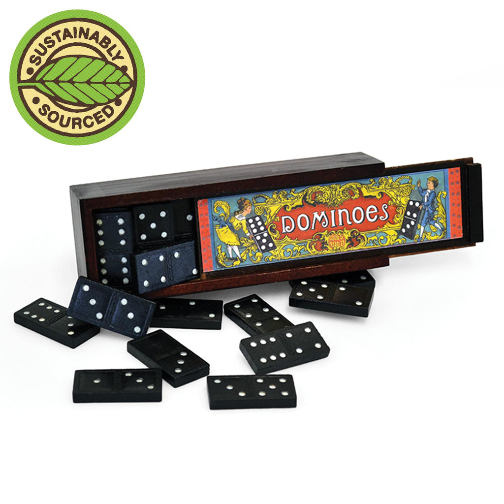 Traditional Wooden Dominoes. Sustainable sourced gift.