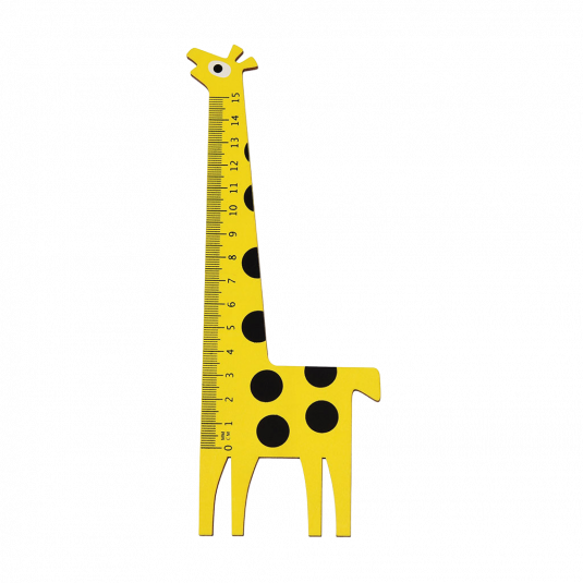 Rex London Yellow Giraffe Wooden Ruler - Say It Baby Gifts